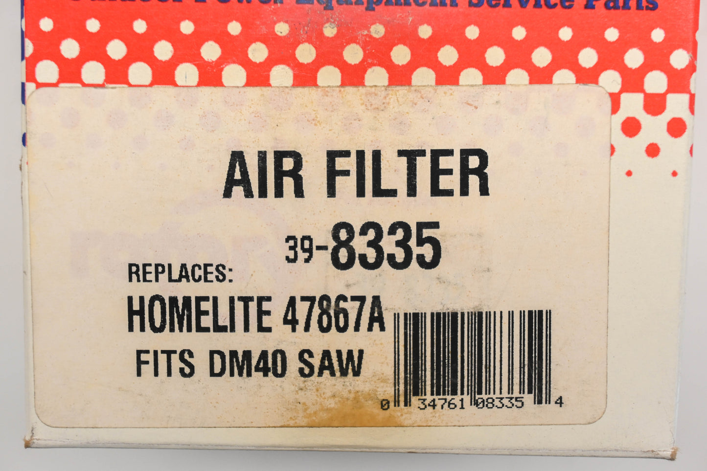 Rotary 39-8335, 47867A Air Filter NOS