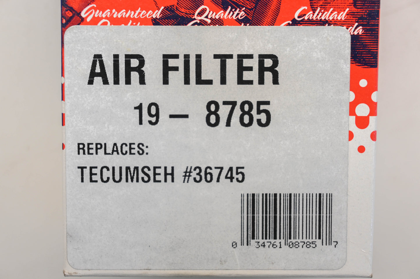 Rotary 19-8785, 36745 Air Filter NOS