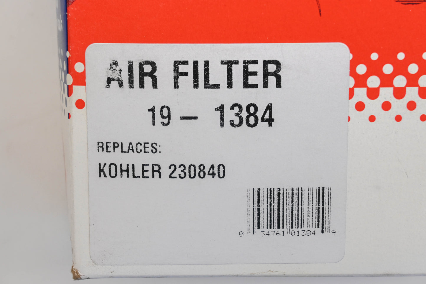 Rotary 19-1384, 230840 Kohler Air Filter NOS