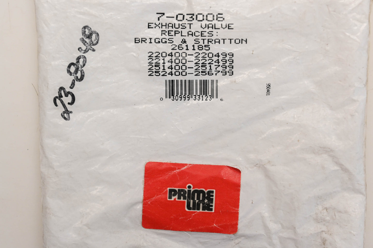 Prime Line 7-03006, 261185, 23-8048 Exhaust Valve NOS