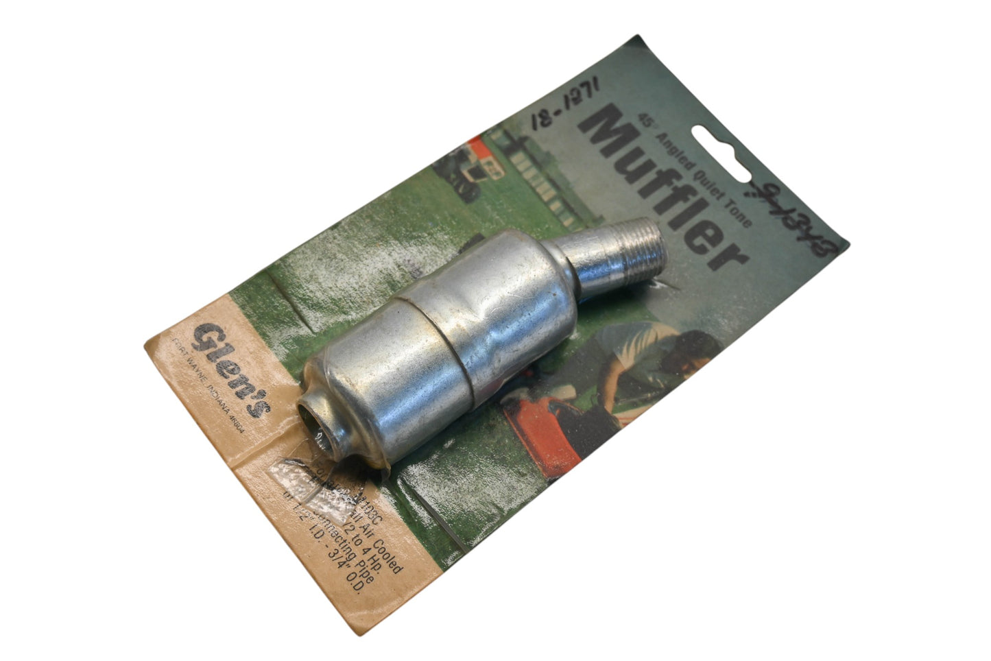 Glen's M103C, 18-1271 Rotary 3/4" Screw-On Muffler NOS
