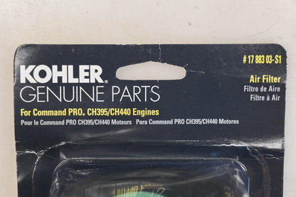 Kohler 17 883 03-S1 Air Filter Kit NOS