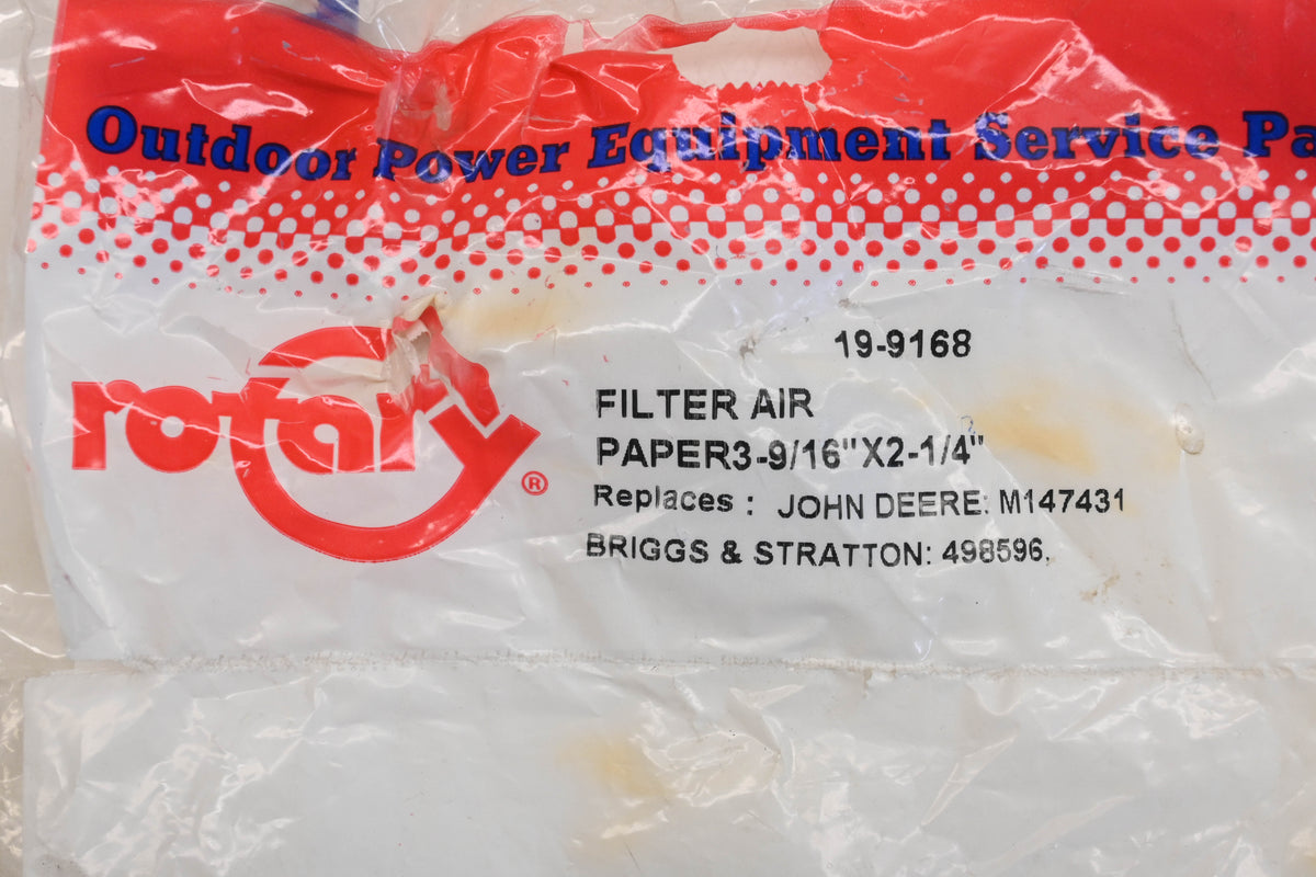 Rotary 19-9168, M147431, 498596 3-9/16" x 2-1/4" Air Filter NOS