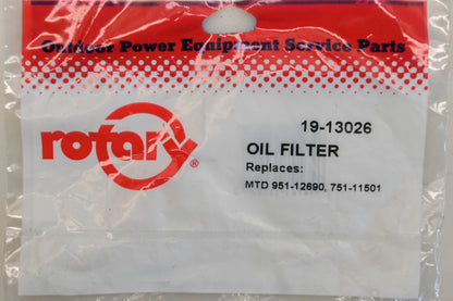 Rotary 19-13026, 951-12690, 751-11501 Oil filter NOS