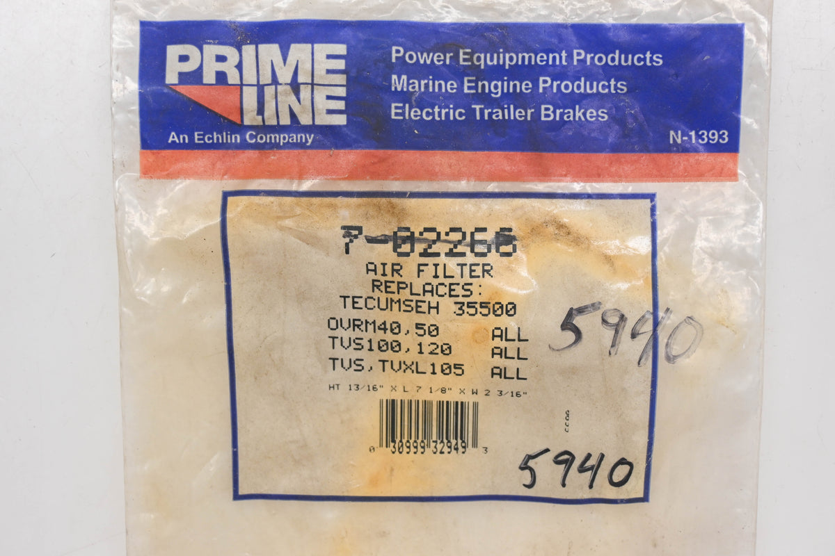 Prime Line 7-02266, 35500, 19-5940 7-3/16" x 2-1/4" Air Filter NOS