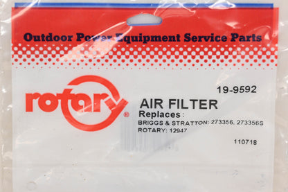 Rotary 19-9592, 273356, 273356S Air Filters Qty 2 NOS