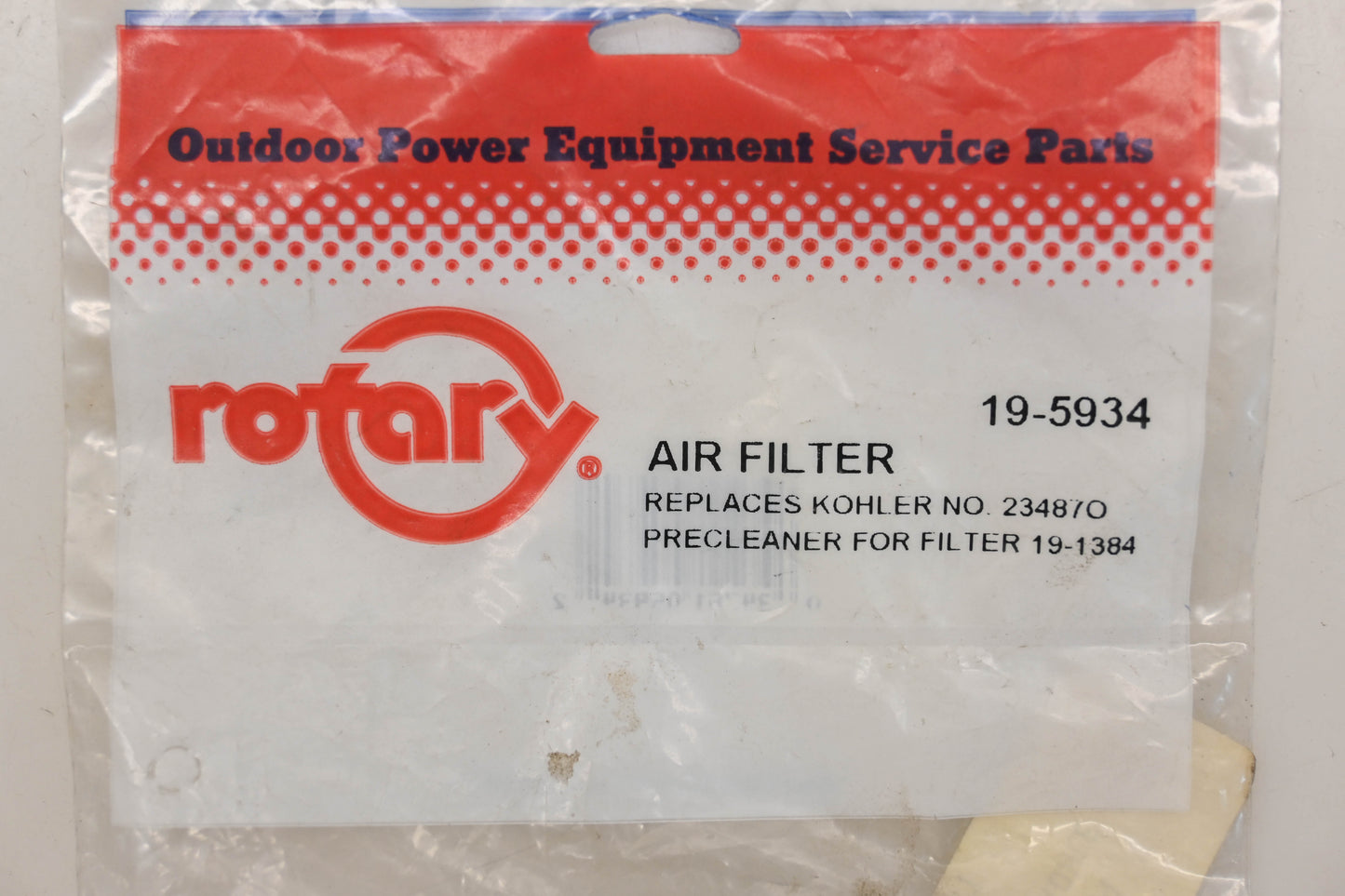 Rotary 19-5934, 234870 Air Filter NOS