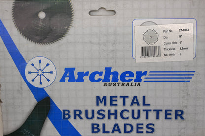 Archer 27-7863 8T 9" x 1" x 1.8mm Metal Brush cutter Blade Kit NOS
