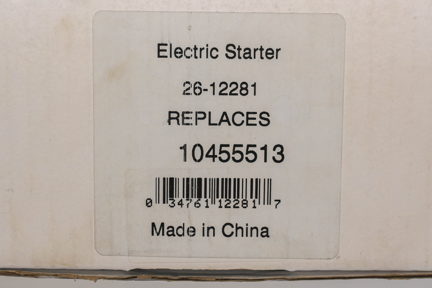 Rotary 26-12281, 10455513, 25-098-08S Electric Starter NOS