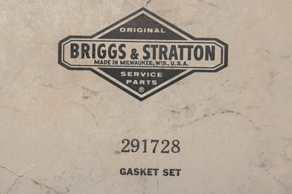 New OEM Briggs & Stratton 291728 Engine Gasket Kit NOS