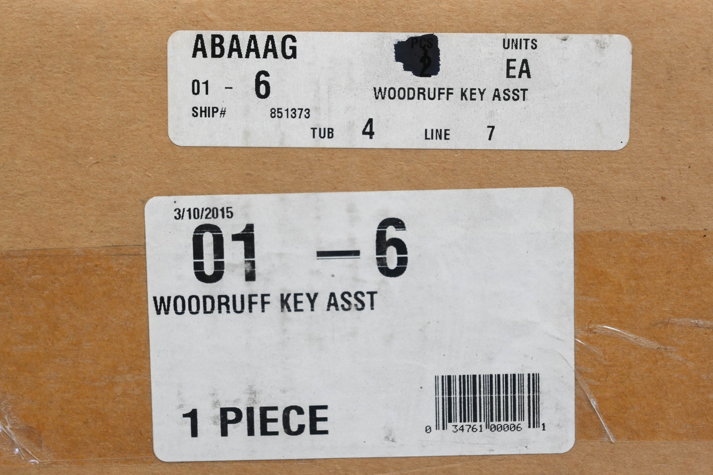 Rotary 01-6 250 Piece Woodruff Key Kit NOS