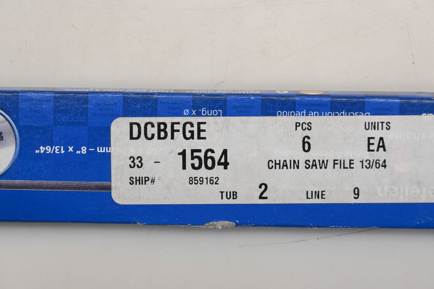 PFERD 33-1564 Rotary 8" x 13/64" Chain Saw Files Qty 6 NOS