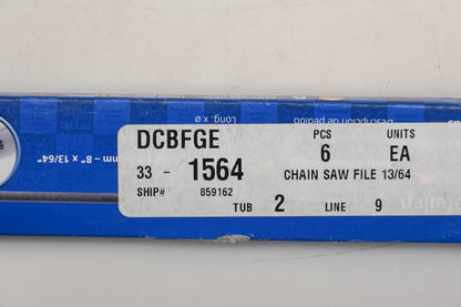 PFERD 33-1564 Rotary 8" x 13/64" Chain Saw Files Qty 6 NOS