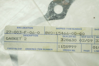 OEM Yamaha 8V0-15466-00-00 Gasket 2 NOS