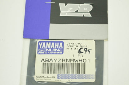 NEW OEM Yamaha YZR #1 Number Decal White NOS