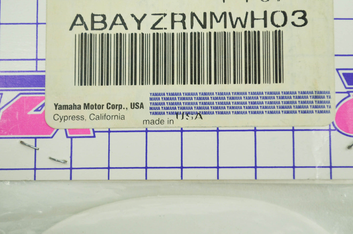 NEW OEM Yamaha YZR #3 Number Decal White NOS