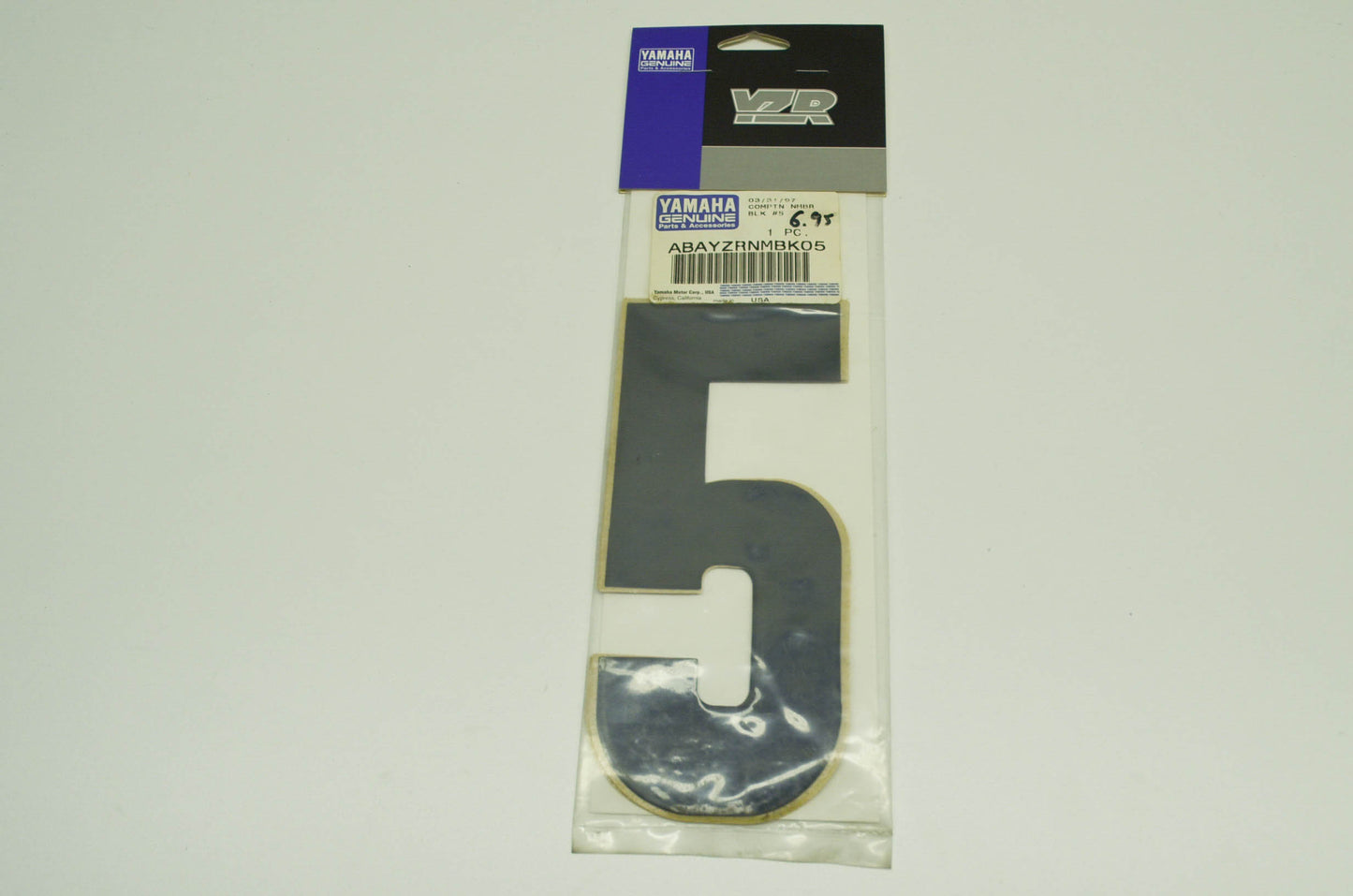NEW OEM Yamaha YZR #5 Number Decal Black NOS
