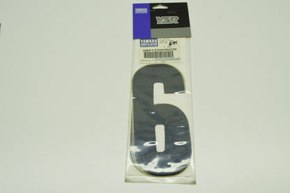 NEW OEM Yamaha YZR #6 Number Decal Black NOS