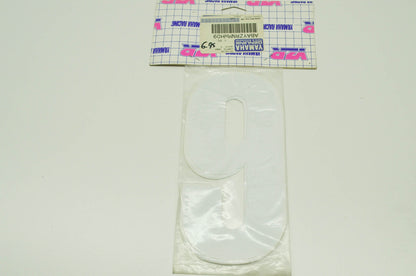 NEW OEM Yamaha YRZ #9 Number Decal White NOS