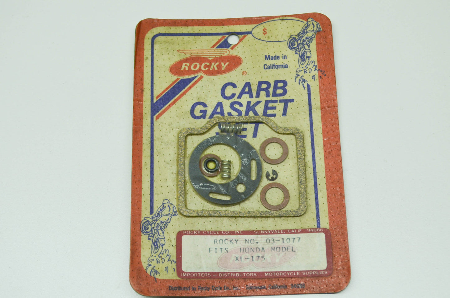 NEW Rocky Carburetor Gasket Kit XL-175 Honda NOS