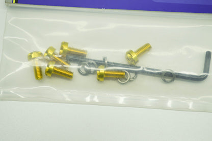 Racing Endcap Bolt Kit Gold M-Series Qty 6 NOS