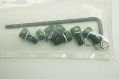 Racing Endcap Bolt Kit Green M-Series Qty 6 NOS