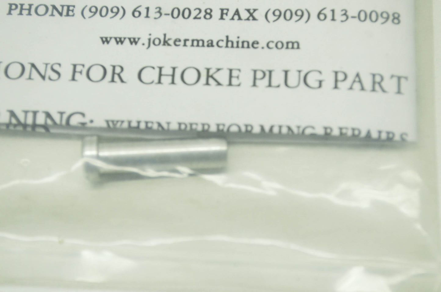 NEW Joker Choke Plug KLX DRZ Kawasaki Suzuki NOS