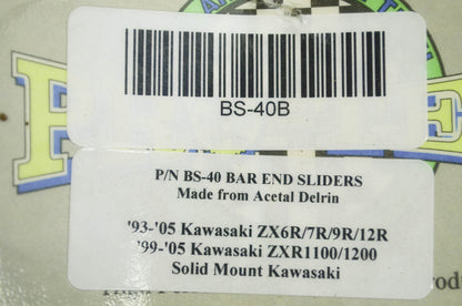 NEW Protek Bar End Sliders 93-05 ZX6R 7R 9R 12R NOS