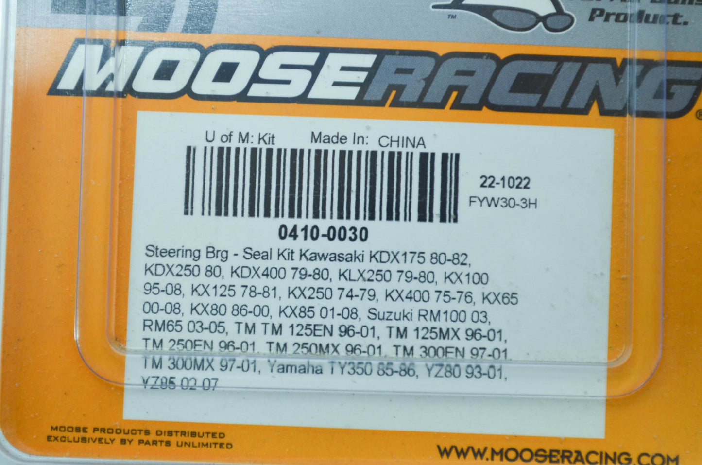 NEW Moose Steering Bearing Kit KDX175 KDX400 KLX250 KX80 KX85 NOS