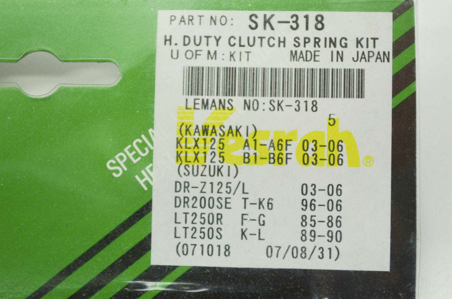 NEW Vesrah Clutch Springs 03-06 KLX125 DR-Z125 NOS