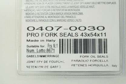NEW Parts Unlimited Fork Seals CBR 600 900 1000 Suzuki GSX-R NOS