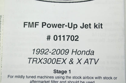 NEW FMF Power-Up Jet Kit 1992-2009 TRX300EX NOS