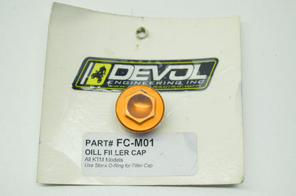 NEW Devol KTM Oil Filler Cap All KTM Models NOS