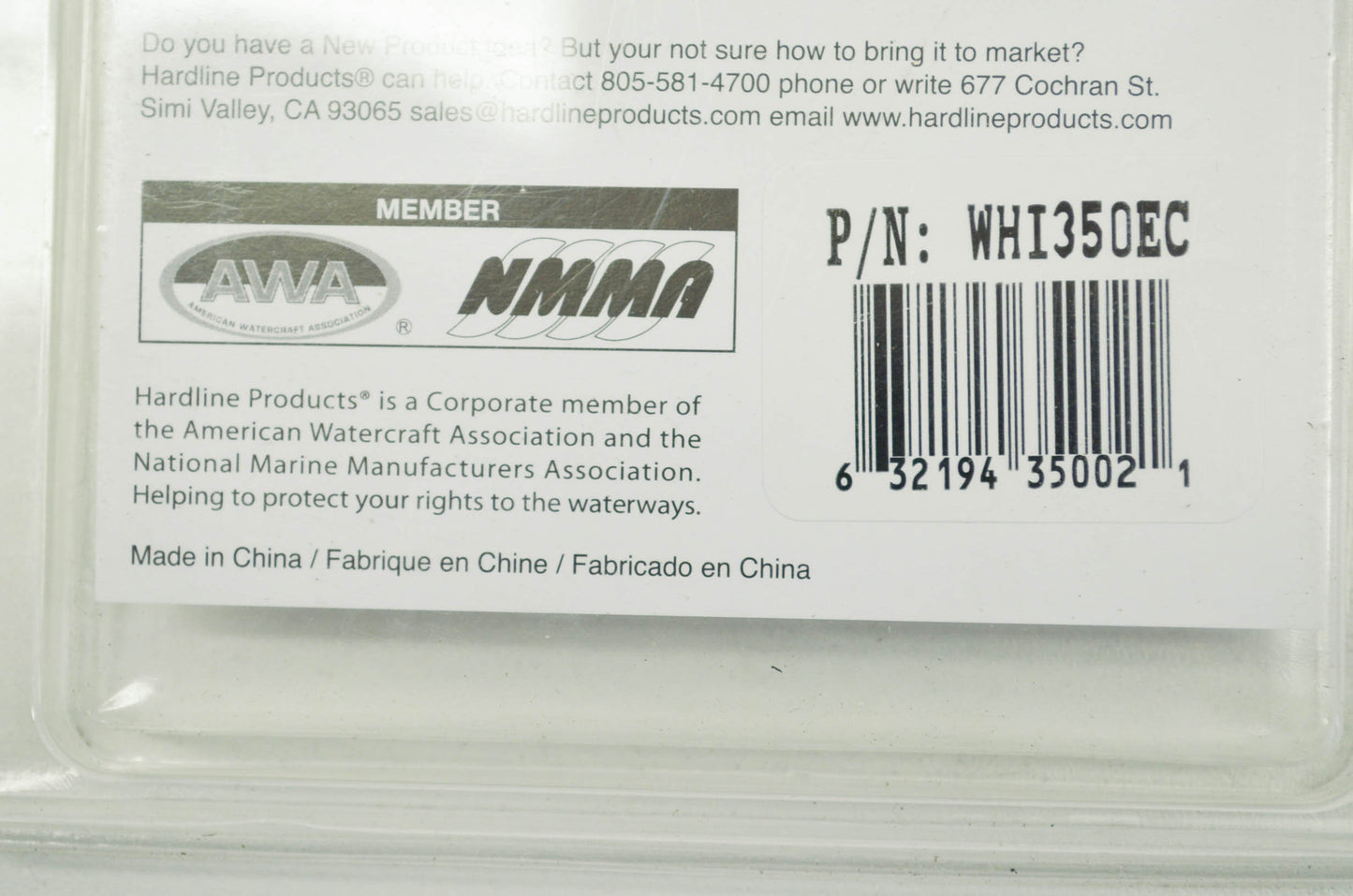 NEW Hardline Boat Number Kit White NOS