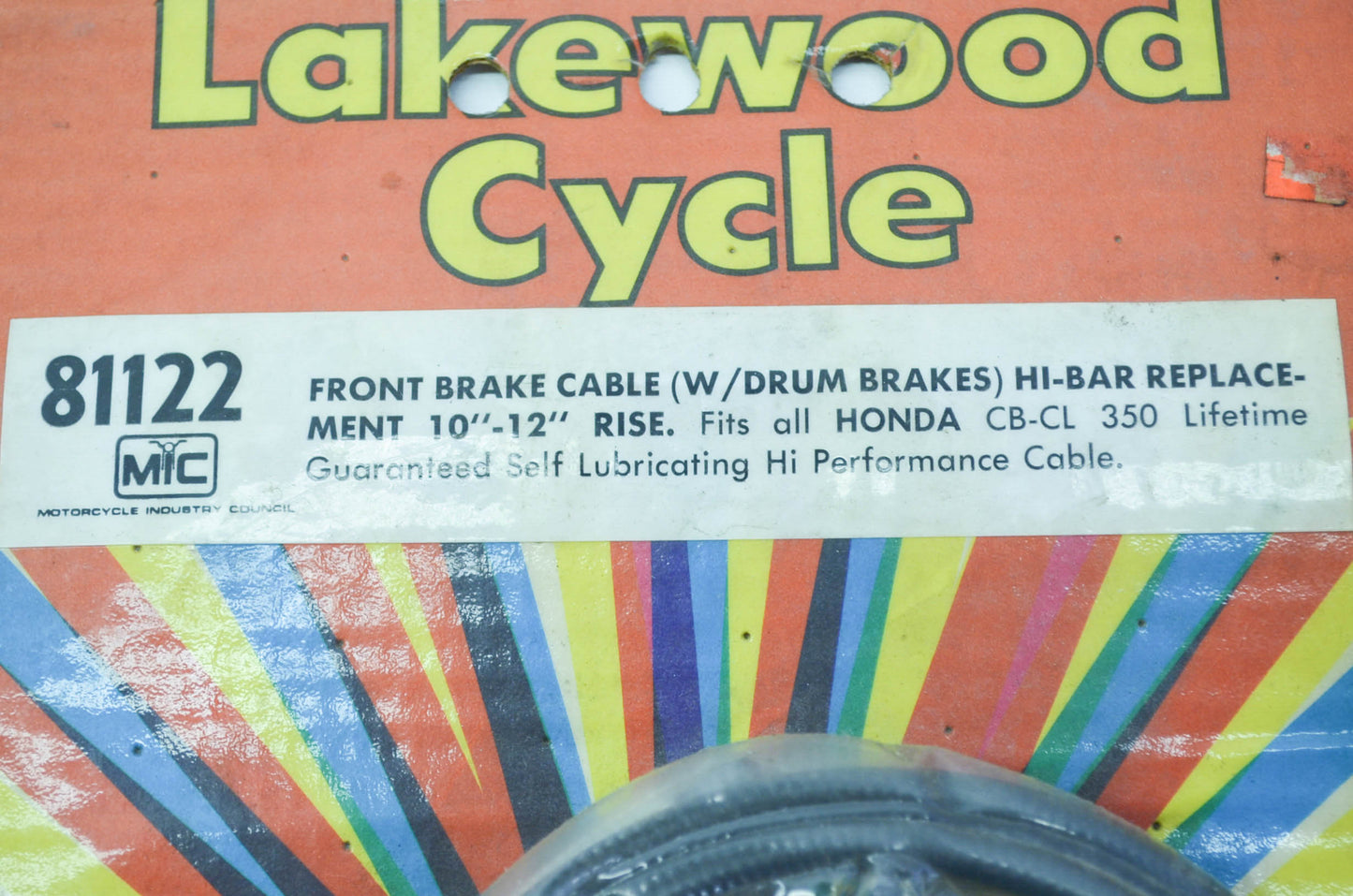 NEW Lakewood Front Brake Cable Honda CB CL 350 NOS