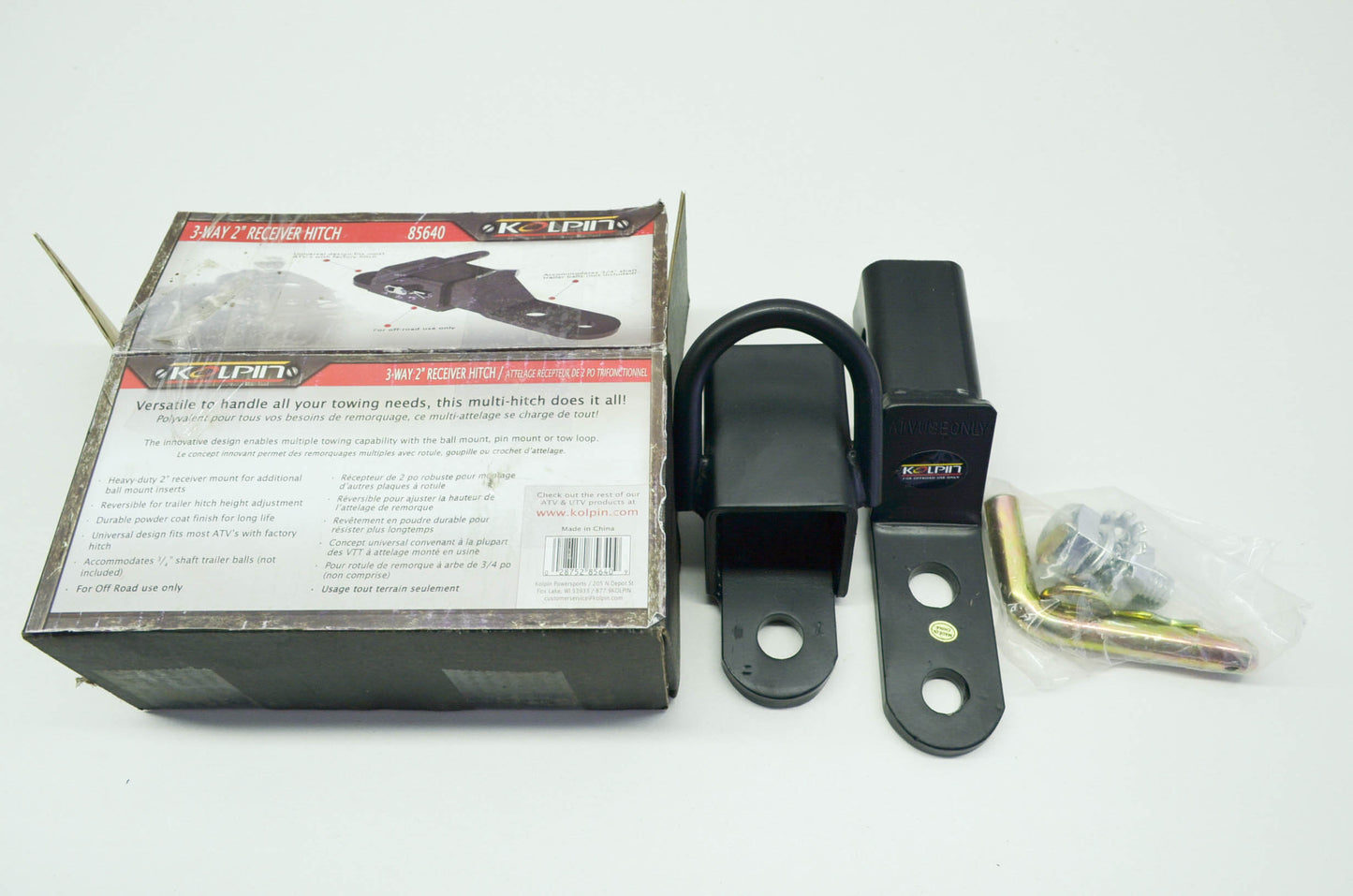 NEW Kolpin 3-way 2' Receiver Hitch ATV UTV NOS
