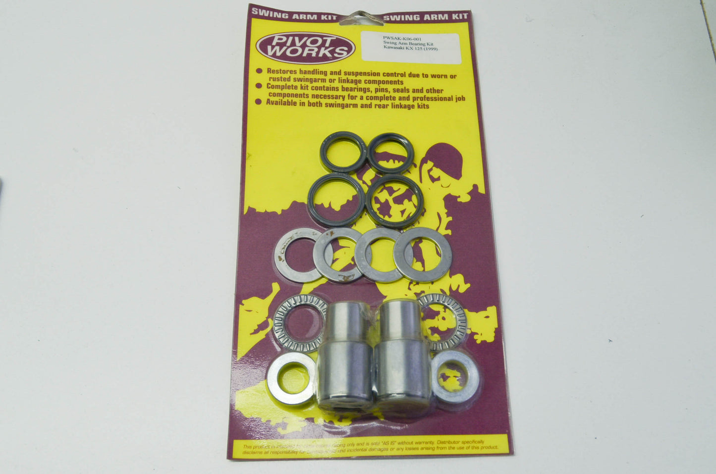 NEW Pivot Works Swing Arm Bearing Kit 1999 Kawasaki KX125 NOS