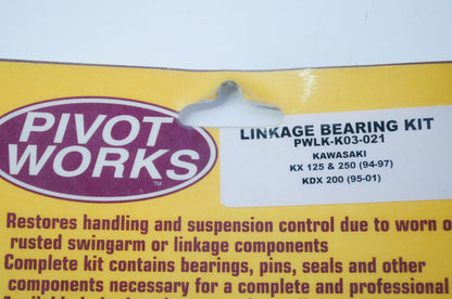 NEW Pivot Works Linkage Bearing Kit Kawasaki 94-97 KX125 KX250 NOS