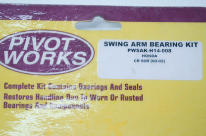 NEW Pivot Works Swing Arm Bearing Kit 00-02 Honda CR80R NOS