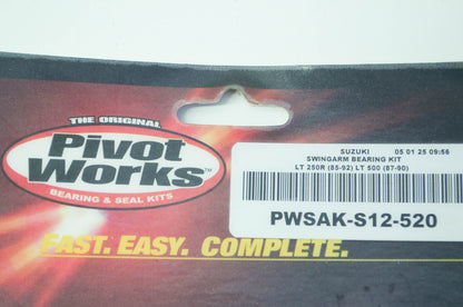 NEW Pivot Works PWSAK-S12-520 Swing Arm Bearing Kit 85-92 Suzuki LT250R 87-90 LT