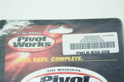 NEW Pivot Works Linkage Bearing Kit 90-05 Kawasaki KX80 KX85 NOS
