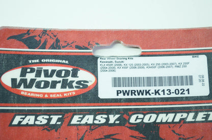 NEW Pivot Works Rear Wheel Bearing Kit KLX450R KX125 KX250 KX250F KX450F NOS
