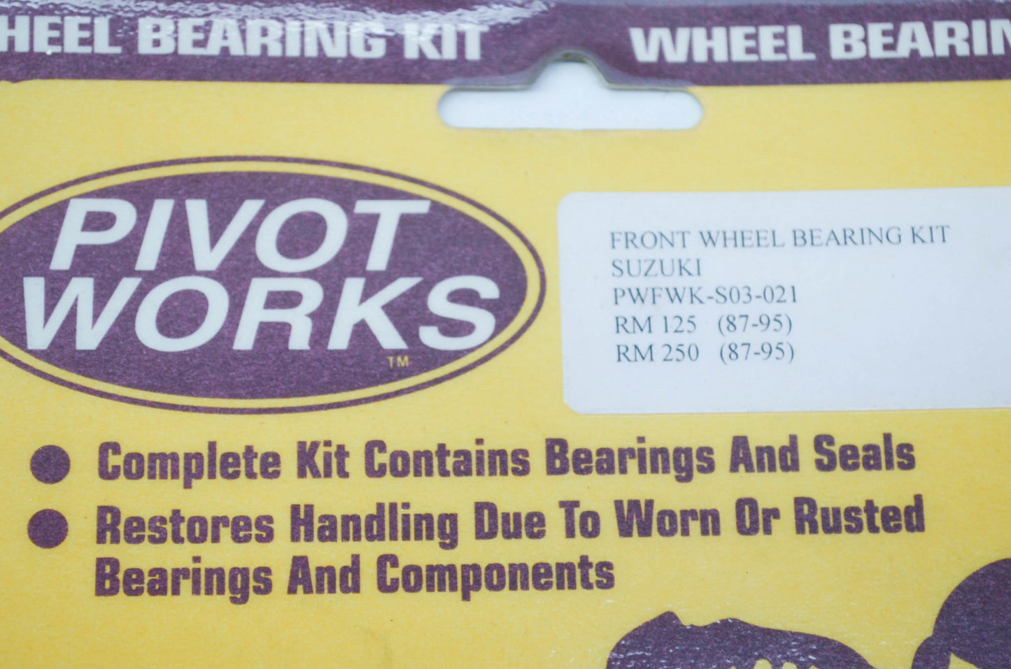 NEW Pivot Works Front Wheel Bearing Kit 97-95 Suzuki RM 125 250 NOS