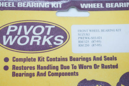 NEW Pivot Works Front Wheel Bearing Kit 97-95 Suzuki RM 125 250 NOS