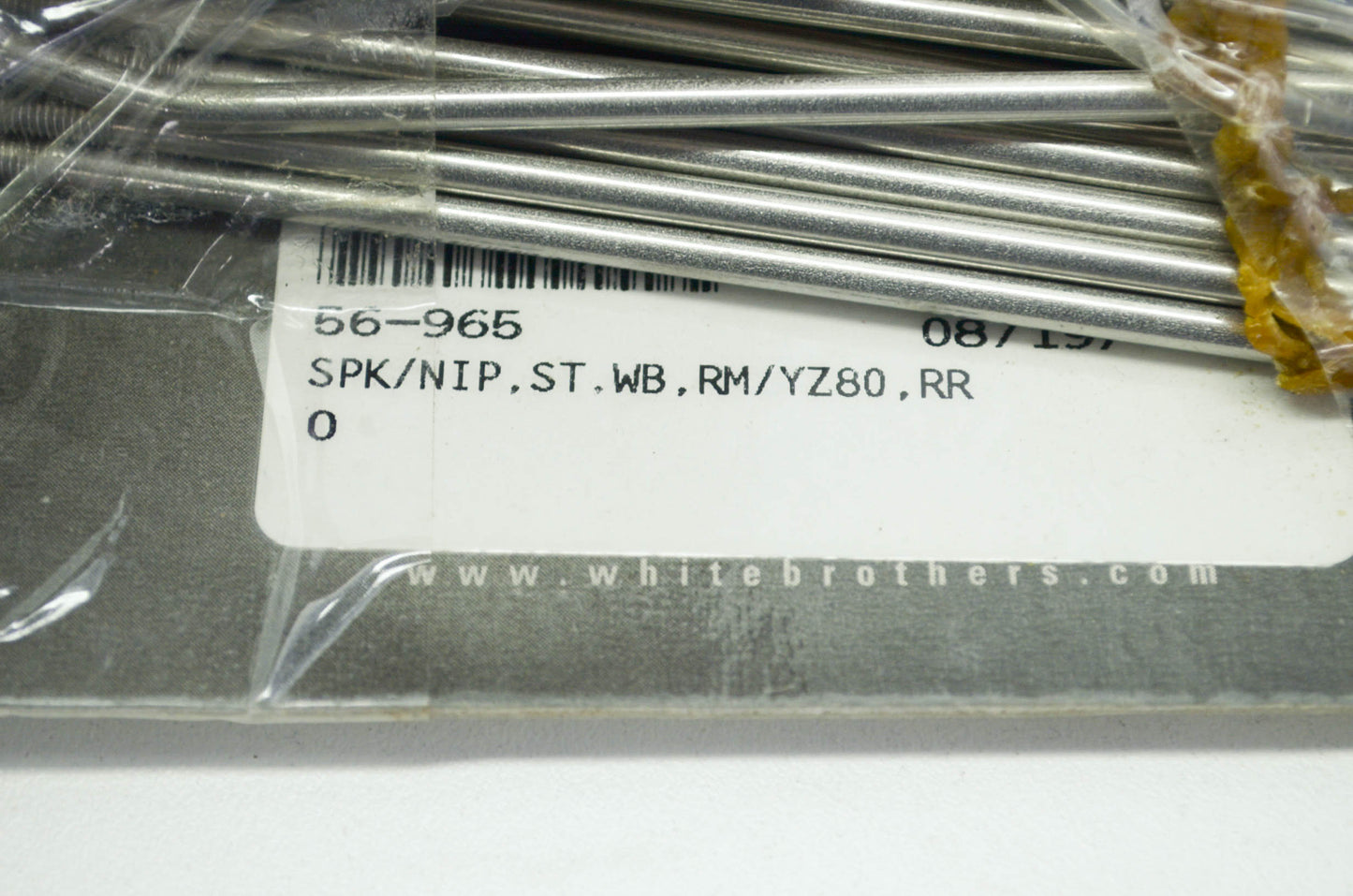 NEW White Brothers Wheel Spokes Kit Suzuki Yamaha RM80 YZ80 NOS
