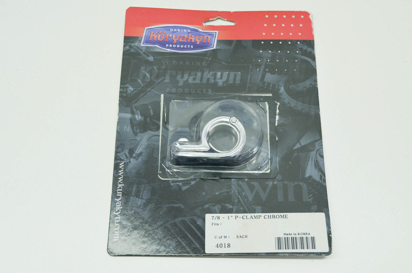 NEW Kuryakyn Clamp 7/8-1' Chrome P-Clamp NOS