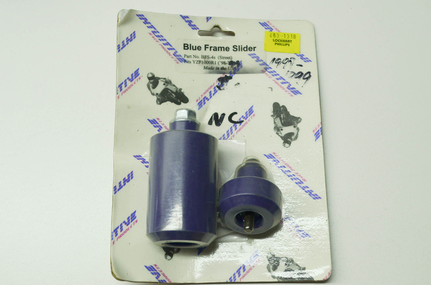 NEW Intuitive Blue Frame Slider 98-99 Yamaha YZF1000 R1 NOS