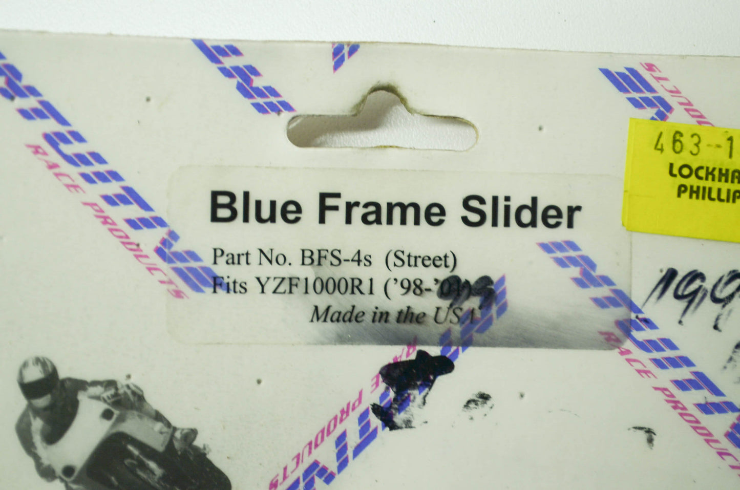 NEW Intuitive Blue Frame Slider 98-99 Yamaha YZF1000 R1 NOS