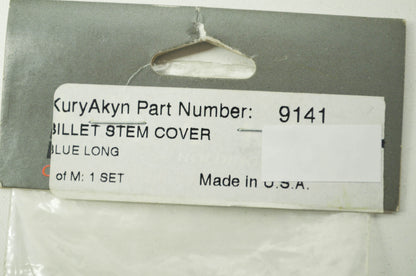 NEW Kuryakyn Valve Stem Covers Long Blue NOS