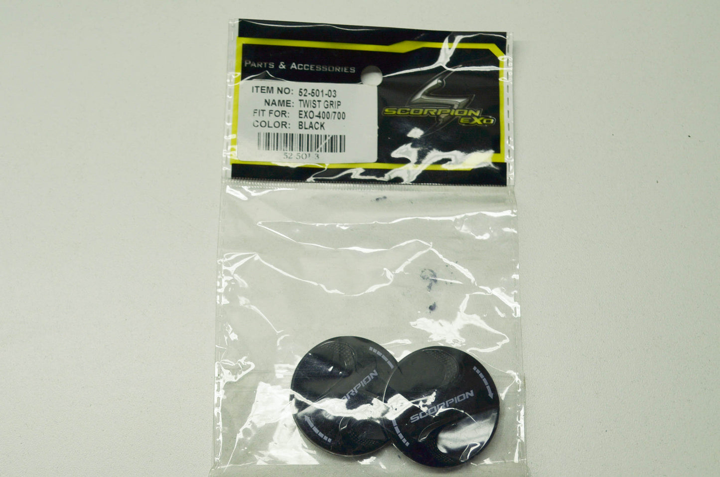 NEW Scorpion Helmet Twist Grip Covers Gloss Black EXO 400 700 NOS